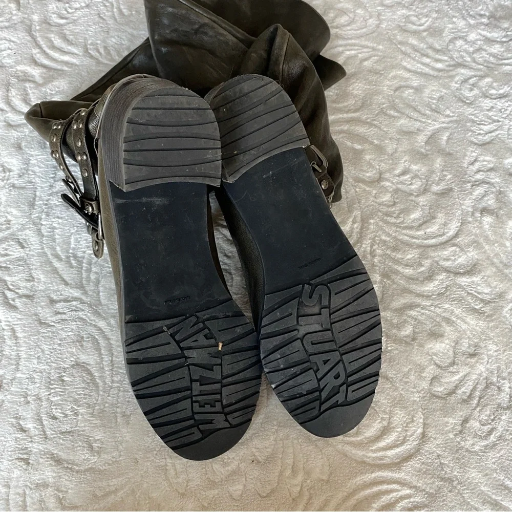 Stuart Weitzman Dark Green Leather Knee High Boots - Picture 5 of 8